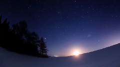 音乐短片,轻音乐 - 月光星空下的雪原