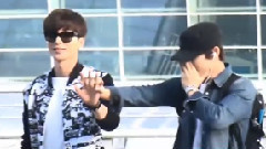 东海(Super Junior),Super Junior - 仁川机场送机 开心的东海