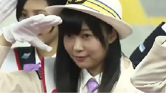 HKT48 - めざましどようび 一日駅長 指原 何かが引きしまる