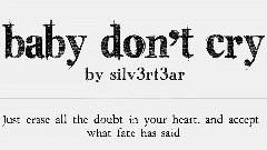 模仿翻唱 - Baby Don't Cry