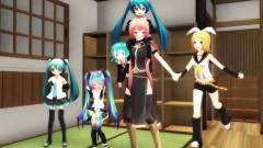 初音未来,镜音双子,巡音流歌,VOCALOID家族 - 進撃の幼女