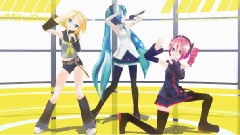 初音未来,重音teto,镜音双子 - Dream Fighter MMD