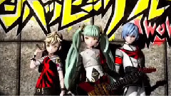 初音未来,镜音双子,VOCALOID家族 - アンハッピーリフレイン 变装版