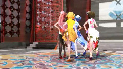 初音未来,巡音流歌,镜音双子,VOCALOID家族 - TDA式中式旗袍风