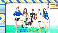 AOA - 怦然心动 - KBS音乐银行现场版 15/07/03