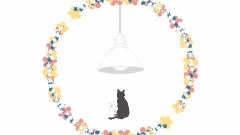 初音未来 - 黒い猫と白い花